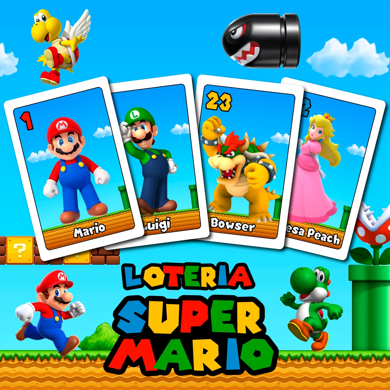 Lotería Super Mario Bros - portada