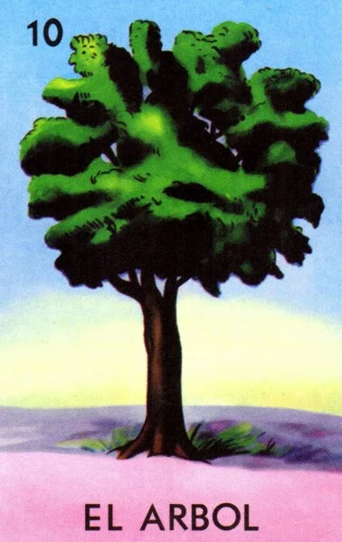Carta El arbol de la Loteria Mexicana