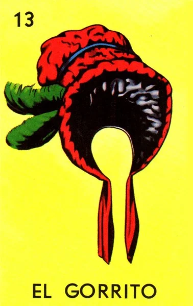 Carta El gorrito de la Loteria Mexicana