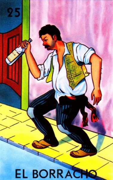 Carta El borracho de la Loteria Mexicana