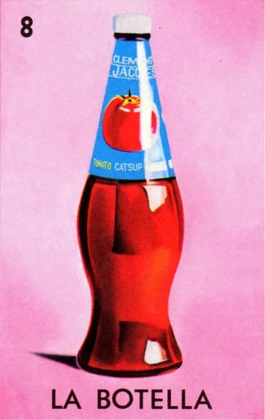 Carta La botella de la Loteria Mexicana
